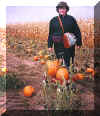 Gwen in the pumpkin patch.